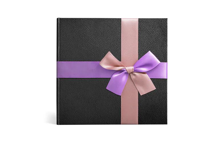Valentina Leather Personalised Photo Books with Ribbon by Printerpix||||||||||